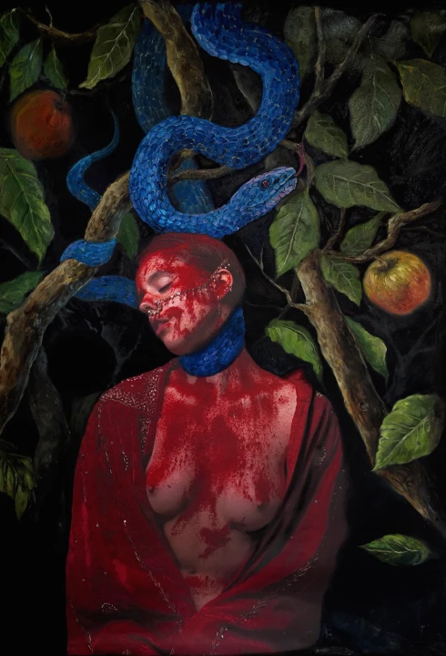 Dylemat 100x70 mixed media,płótno.jpg