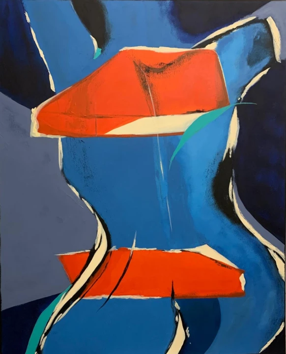 Anna Maćkowiak,„Anatomia fali”, 2025r., akryl na płótnie, 100x80cm, sygn.na odwrociu.jpg