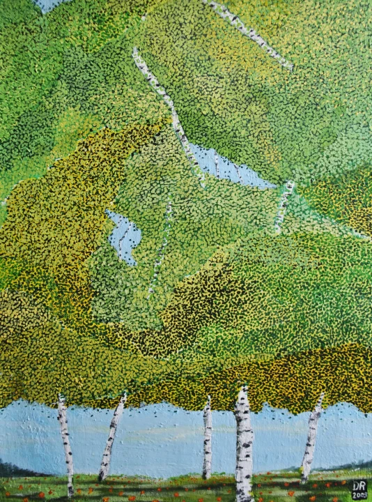 ''BRZOZY''- olej na płótnie, 34-45cm, 2009r.JPG